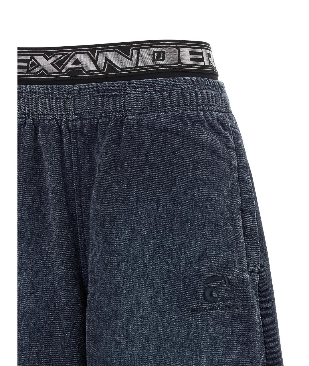ALEXANDER WANG Черные хлопковые прямые брюки, фото 3