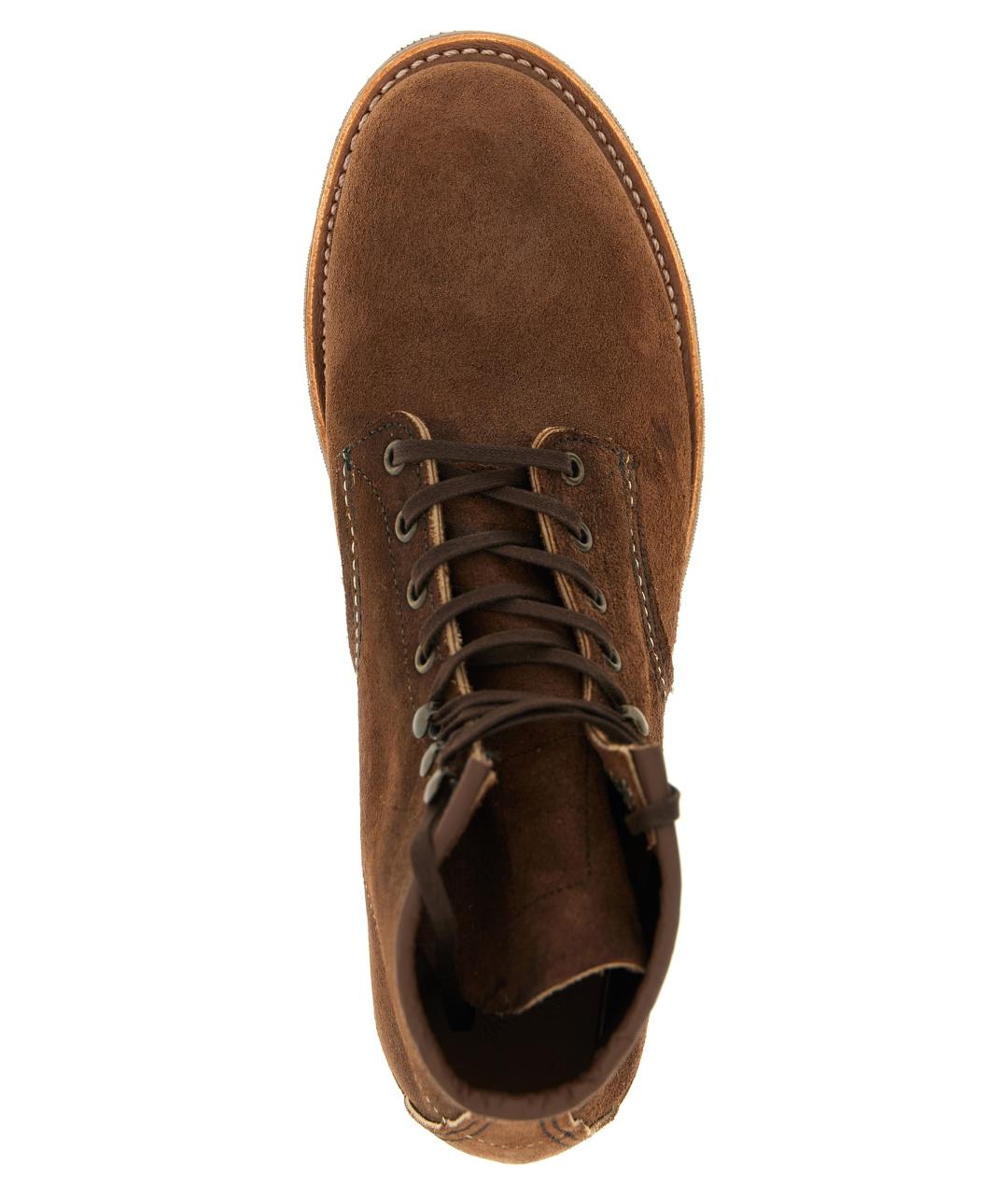 RED WING Коричневые замшевые высокие ботинки, фото 4