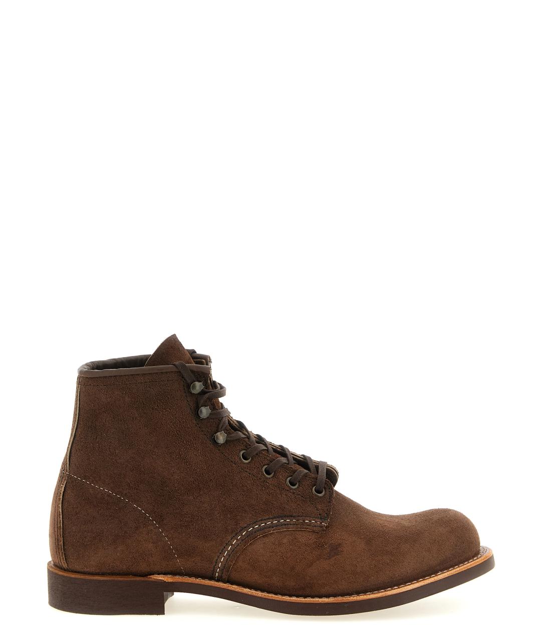 RED WING Коричневые замшевые высокие ботинки, фото 1
