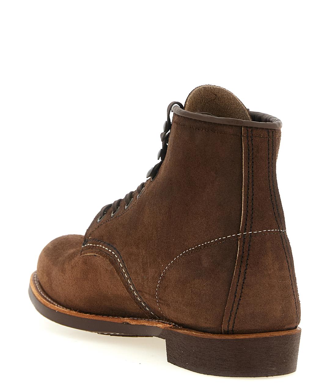 RED WING Коричневые замшевые высокие ботинки, фото 3
