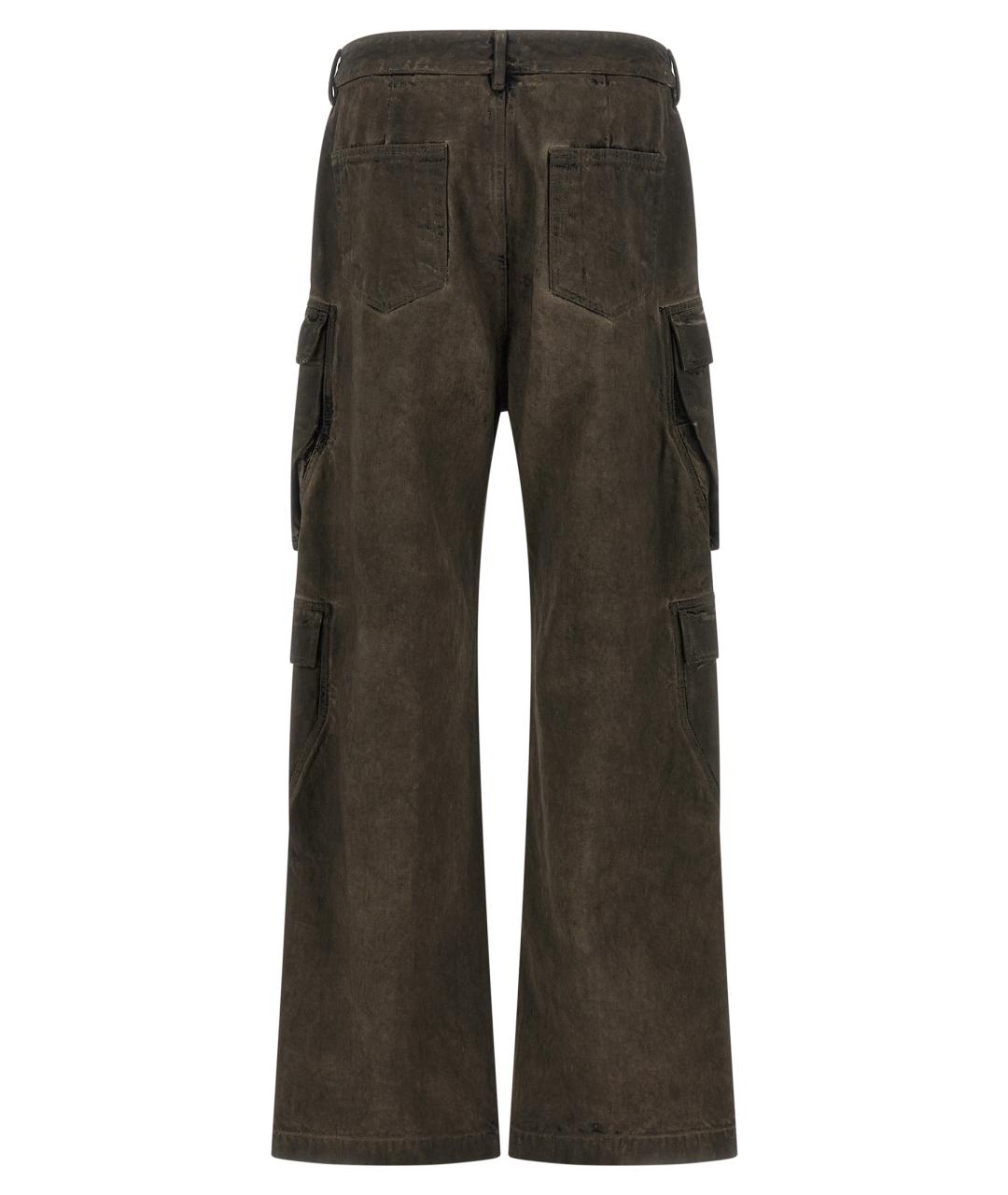 RICK OWENS DRKSHDW Хаки хлопковые прямые джинсы, фото 2