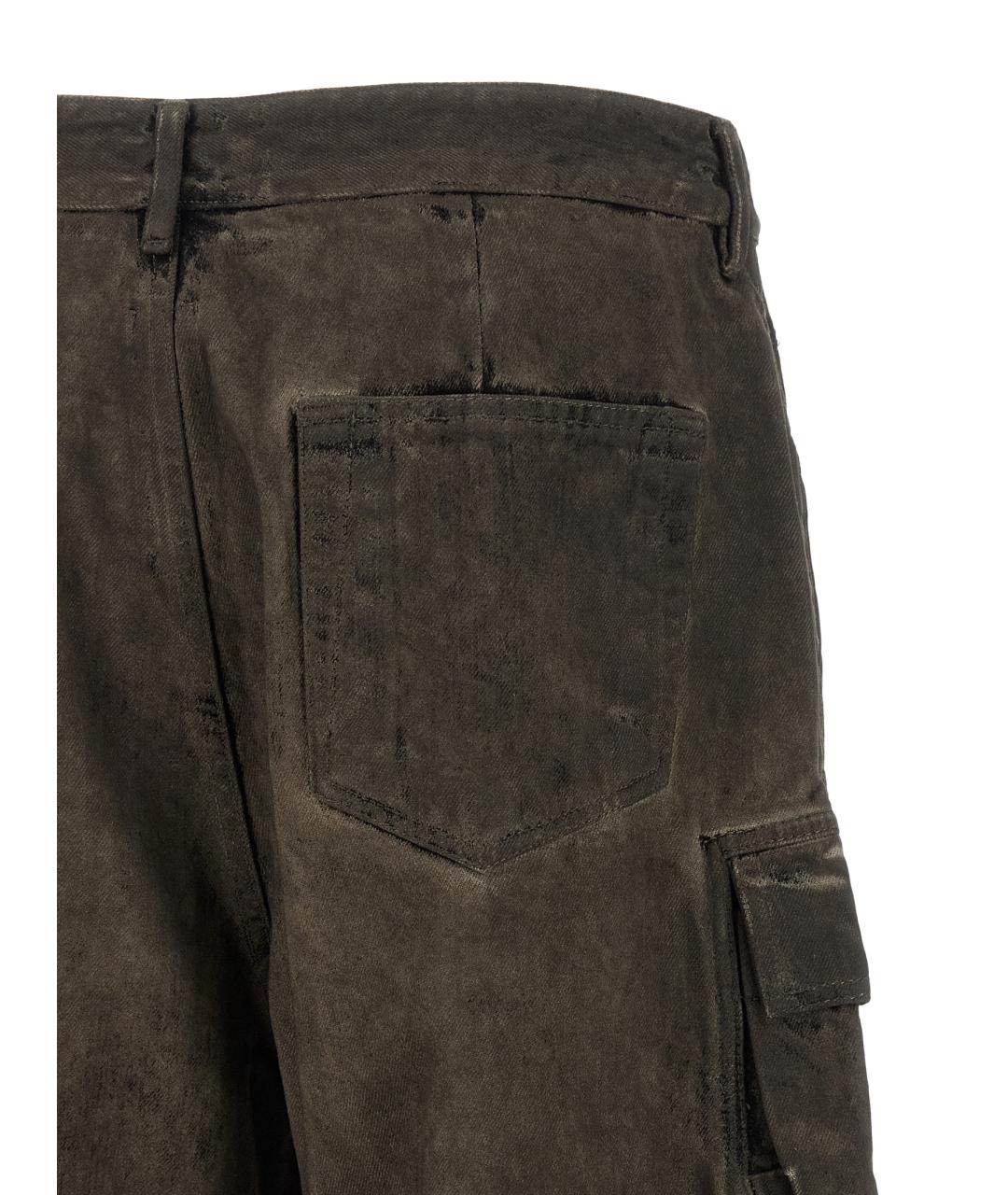 RICK OWENS DRKSHDW Хаки хлопковые прямые джинсы, фото 4