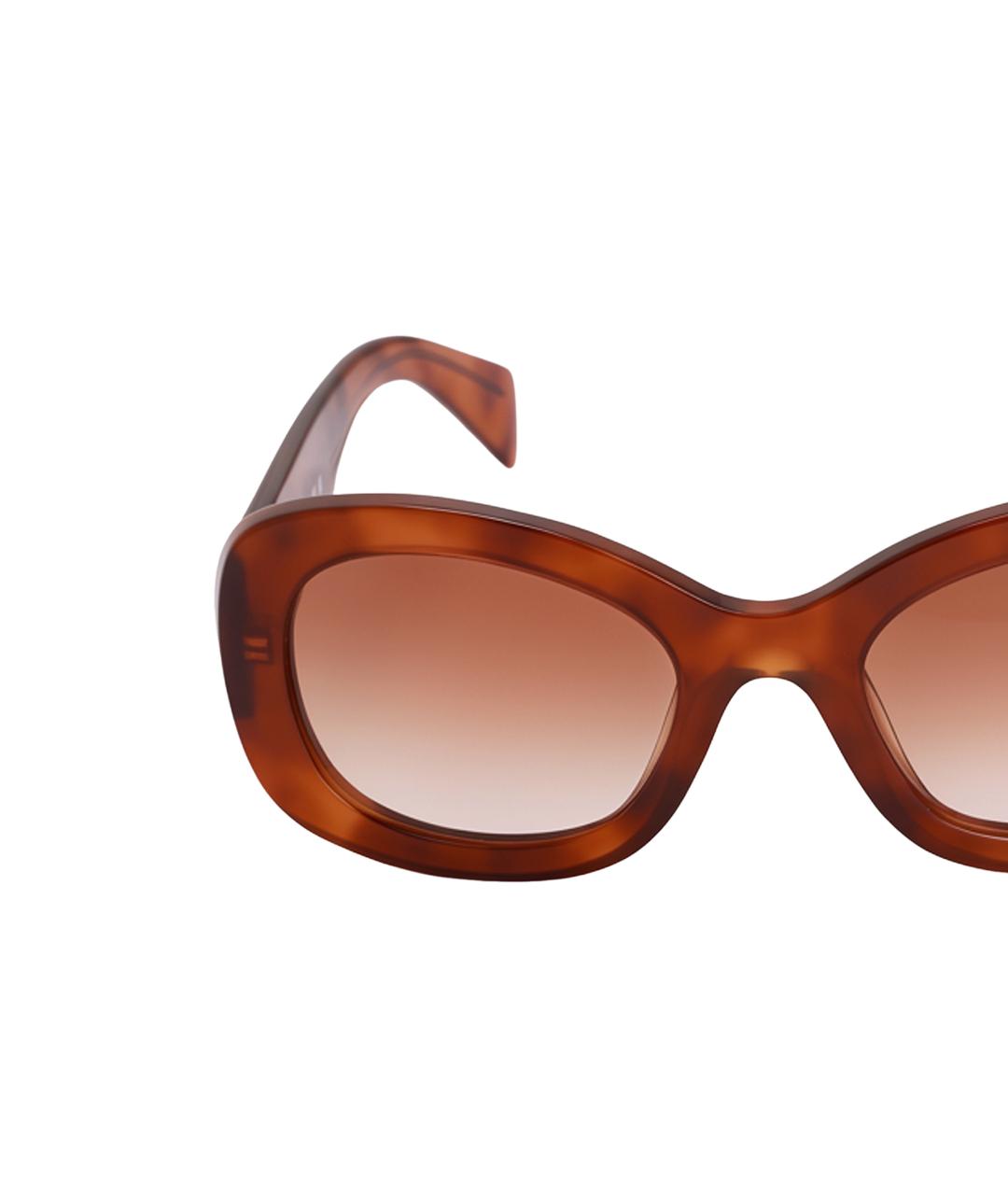 PRADA Коричневые пластиковые солнцезащитные очки, фото 5