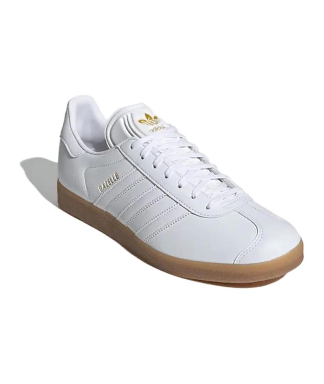 ADIDAS Белые кожаные низкие кроссовки / кеды, фото 3