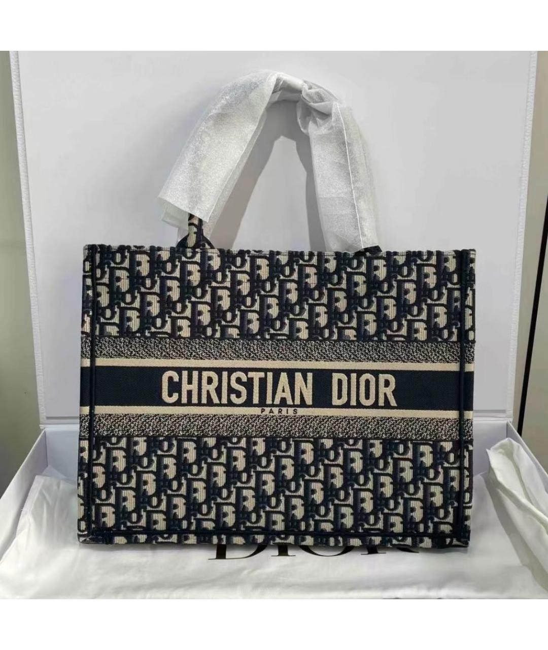 CHRISTIAN DIOR Синяя сумка тоут, фото 5