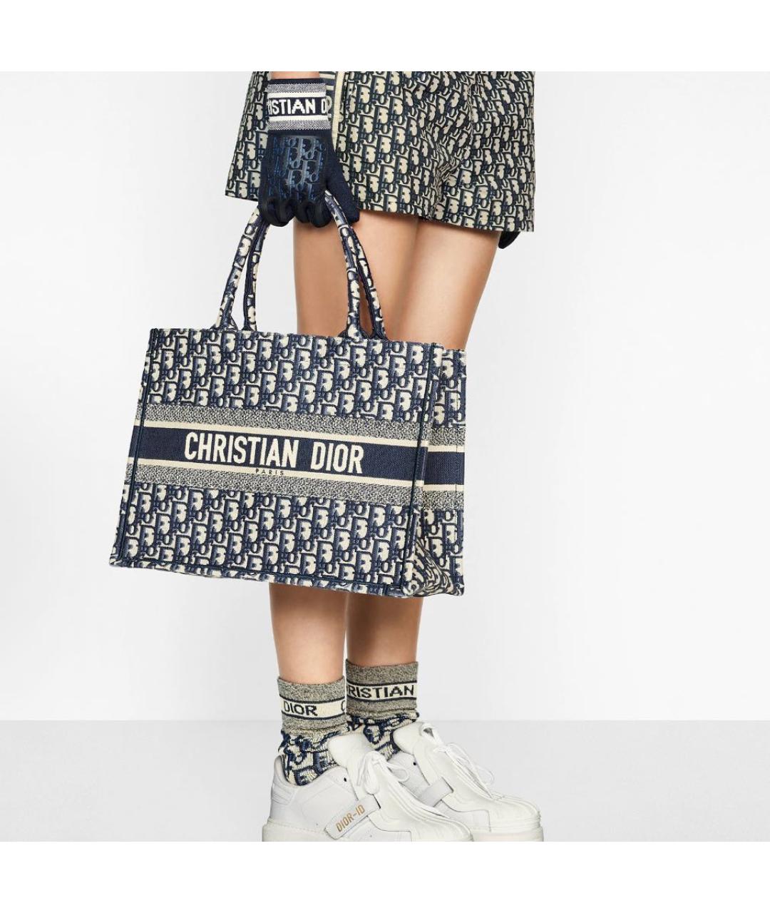 CHRISTIAN DIOR Синяя сумка тоут, фото 4