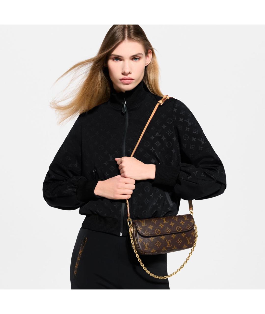 LOUIS VUITTON Коричневая сумка через плечо из канвы, фото 5