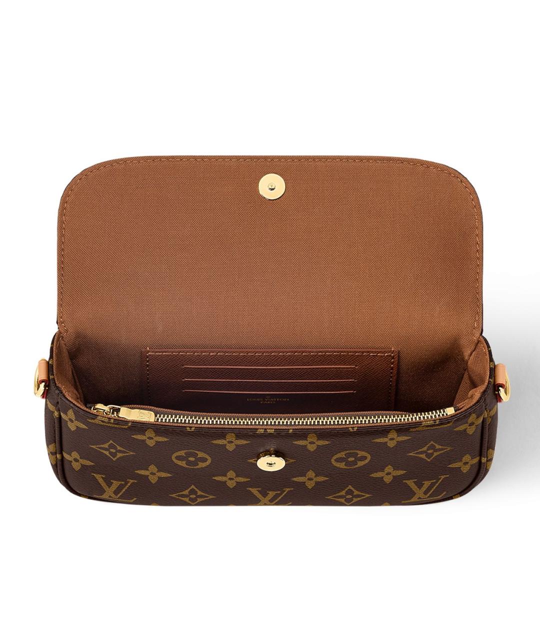 LOUIS VUITTON Коричневая сумка через плечо из канвы, фото 4