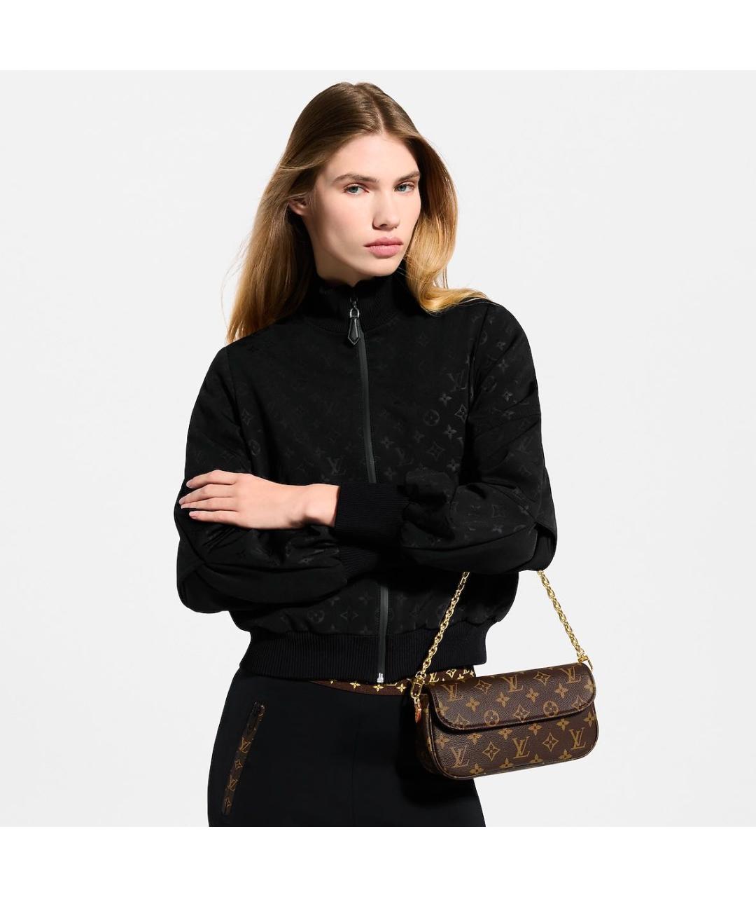 LOUIS VUITTON Коричневая сумка через плечо из канвы, фото 6