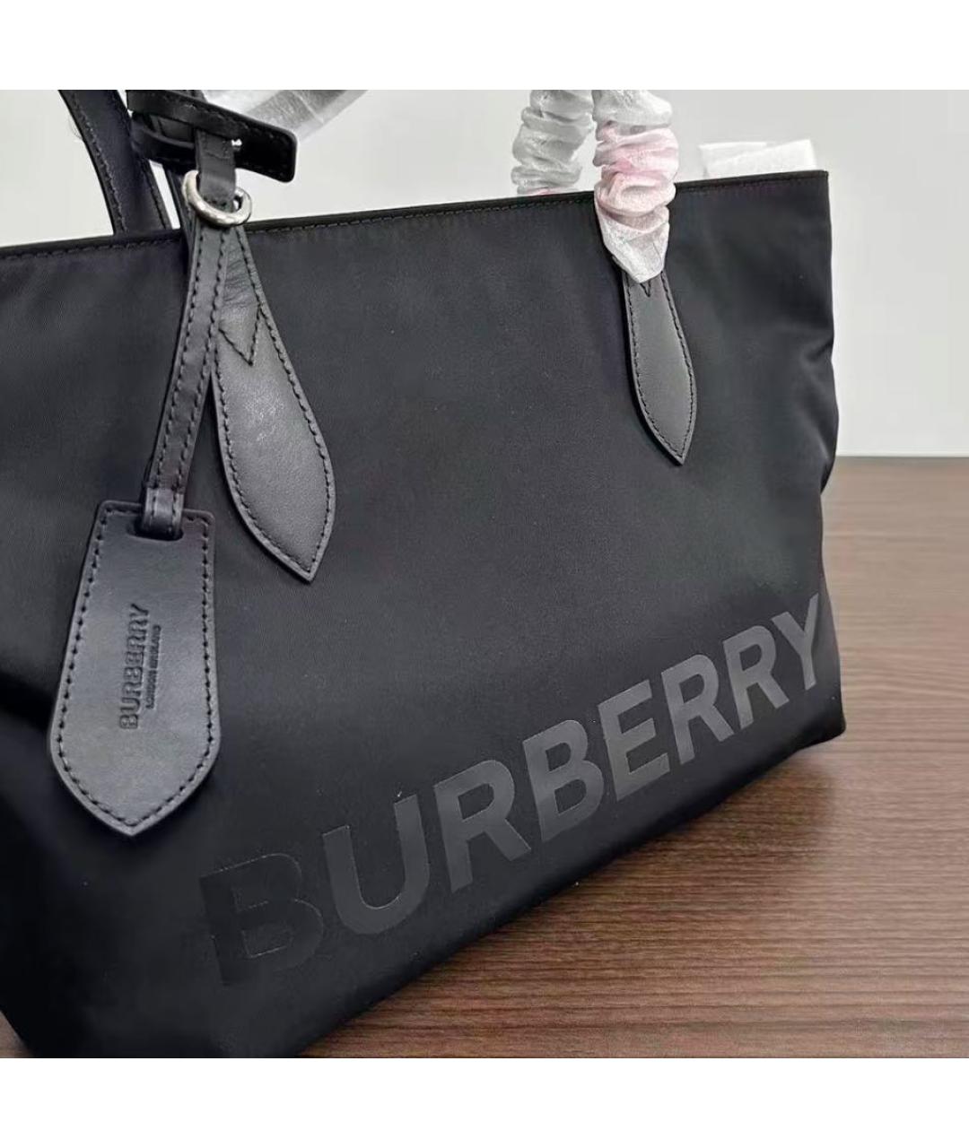 BURBERRY Черная сумка тоут, фото 6