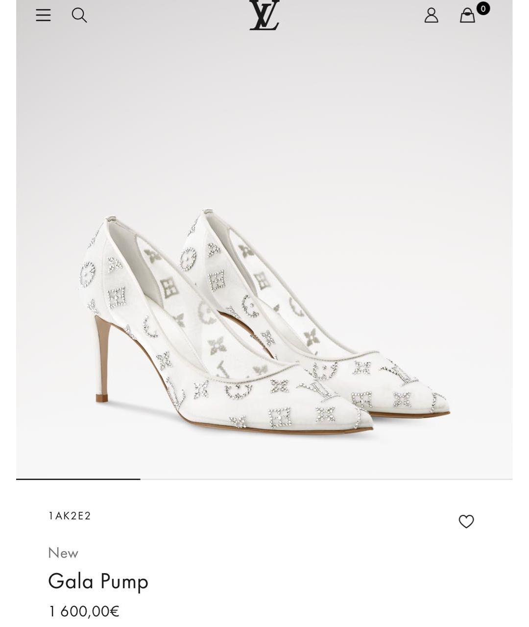 LOUIS VUITTON Белые текстильные туфли, фото 8