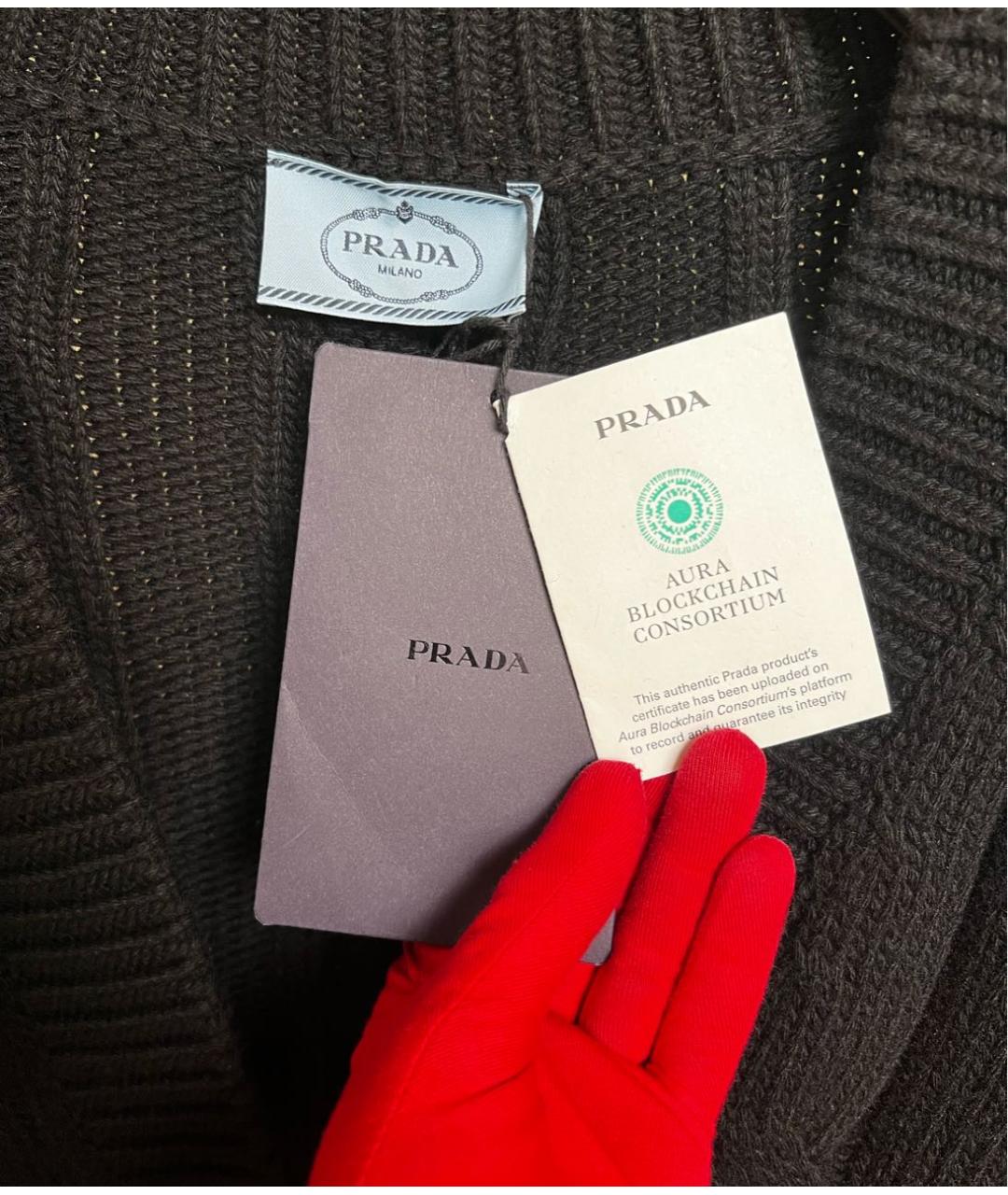 PRADA Черный кардиган, фото 7