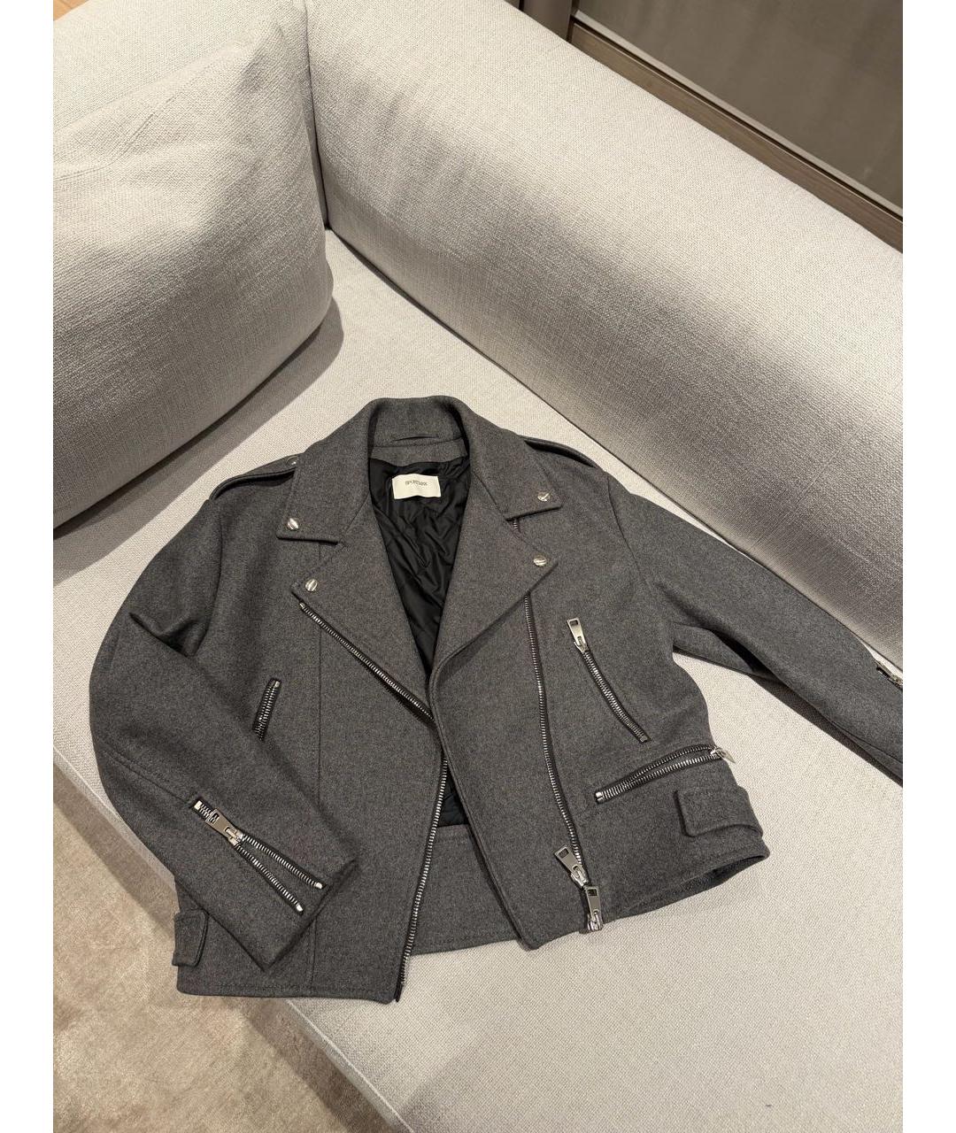 SPORTMAX Серая шерстяная куртка, фото 3