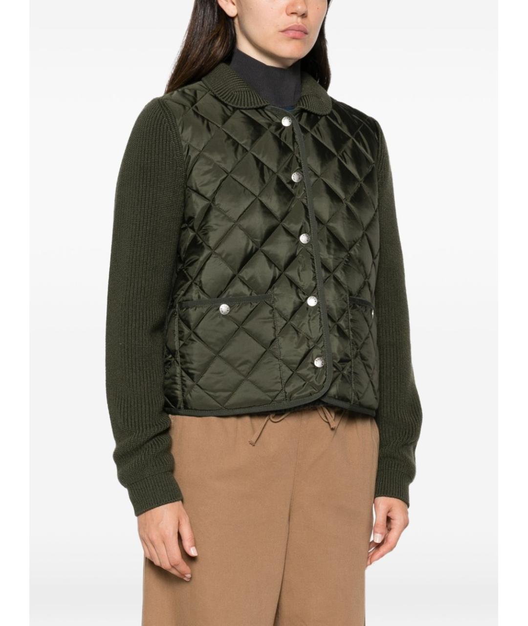 MONCLER Зеленая полиамидовая куртка, фото 5