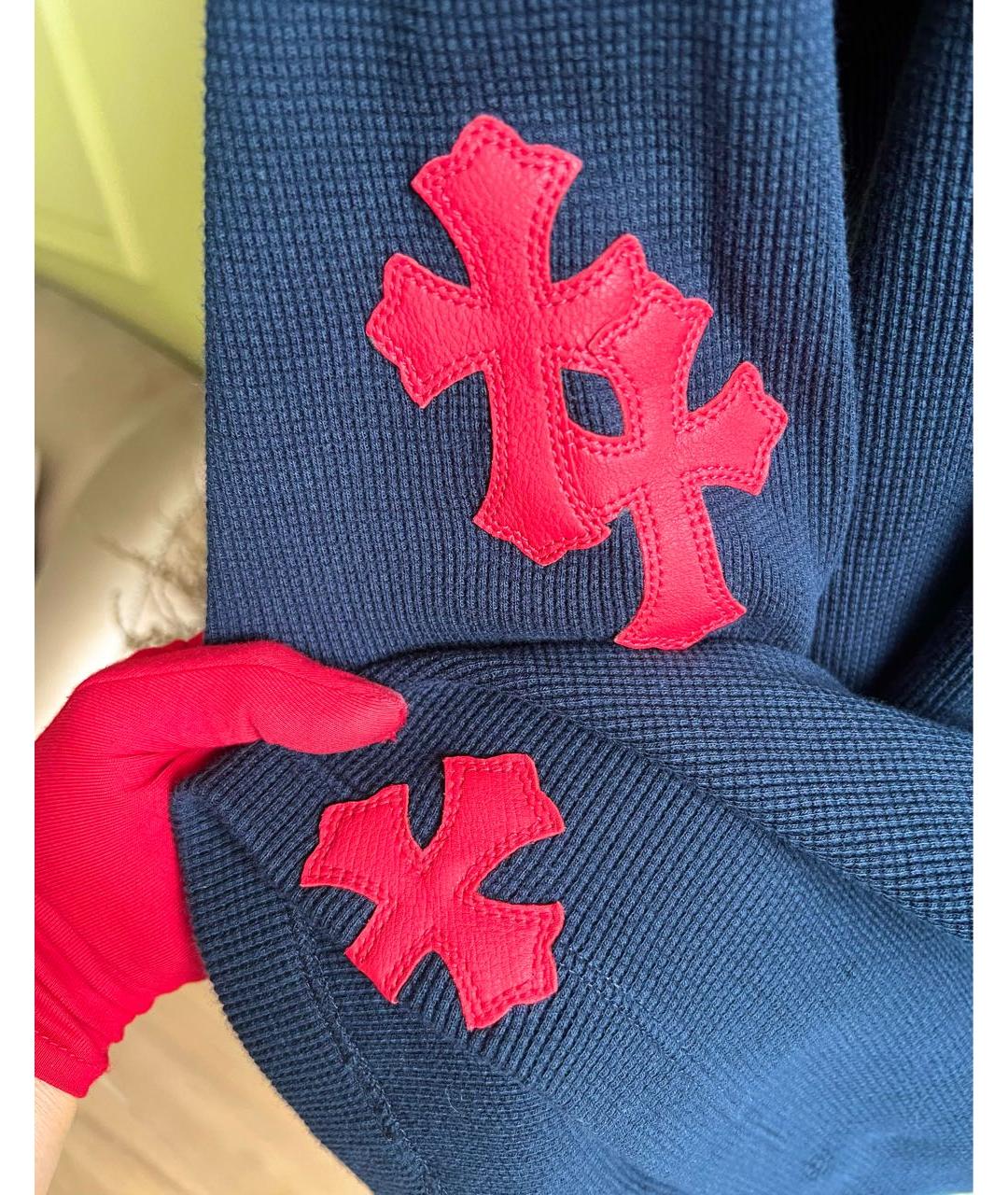 CHROME HEARTS Темно-синий хлопковый джемпер / свитер, фото 2