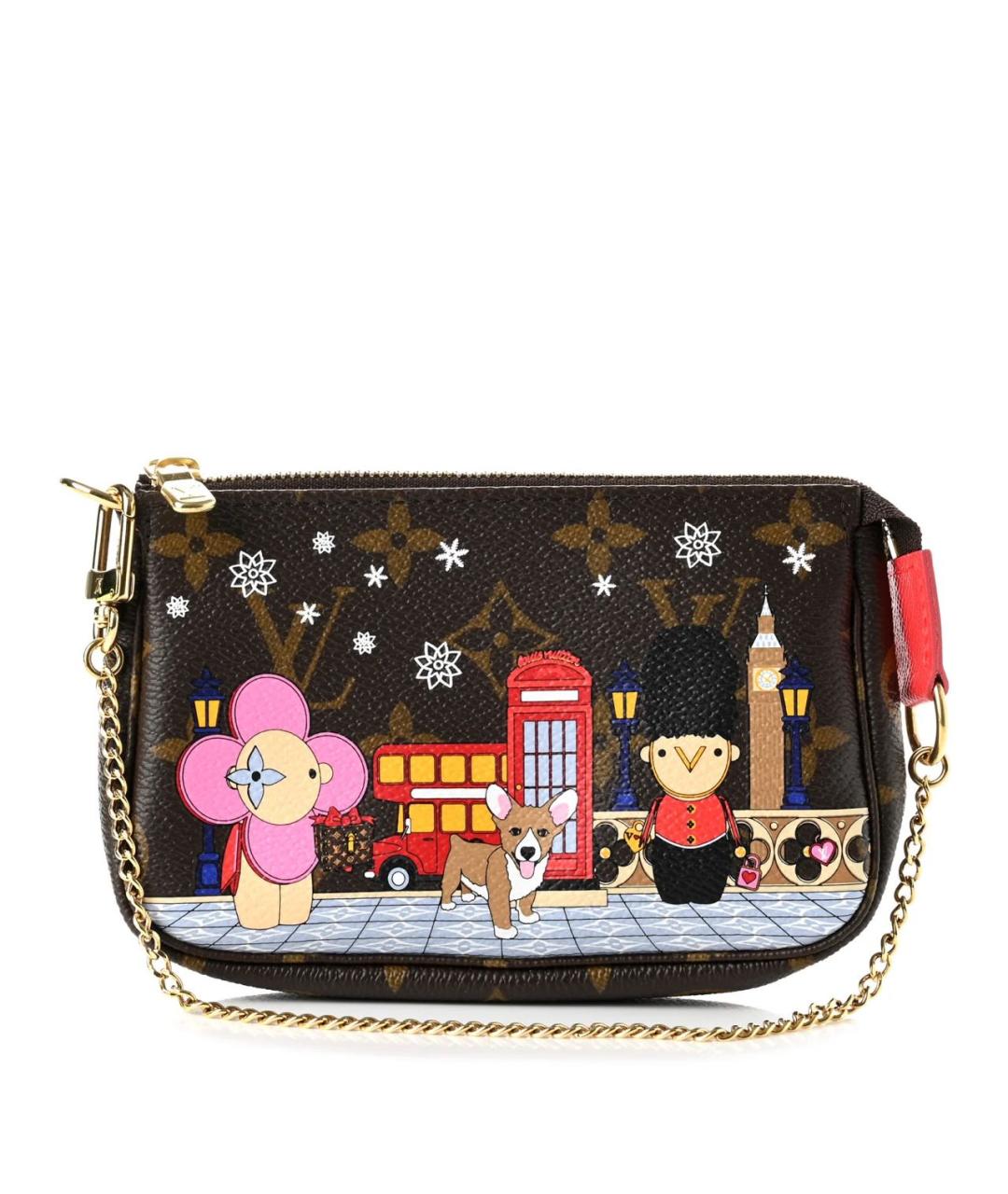 LOUIS VUITTON Коричневая сумка с короткими ручками из канвы, фото 8
