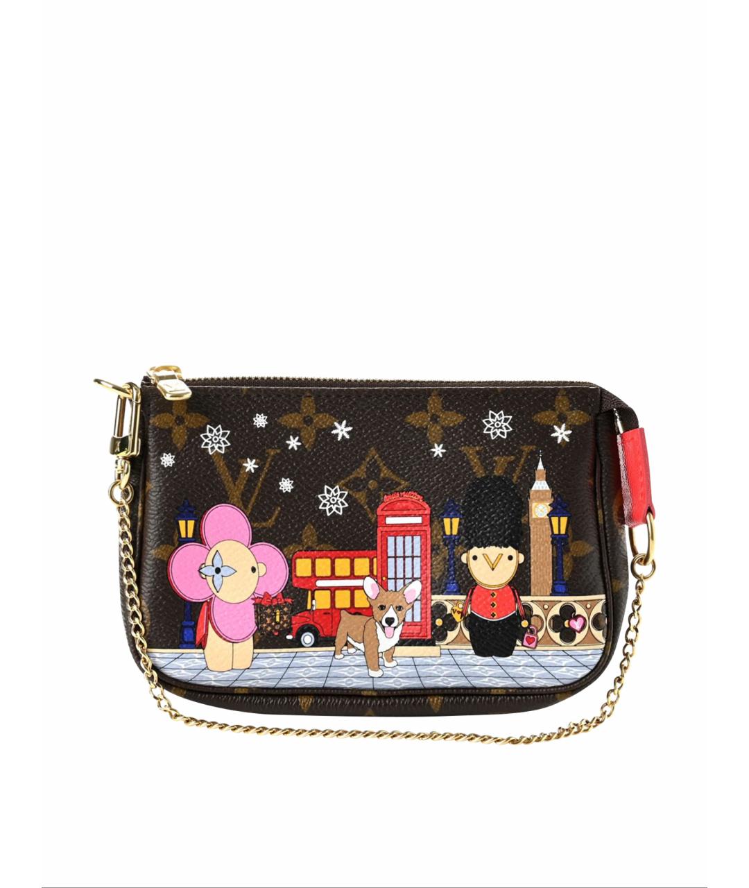 LOUIS VUITTON Коричневая сумка с короткими ручками из канвы, фото 1