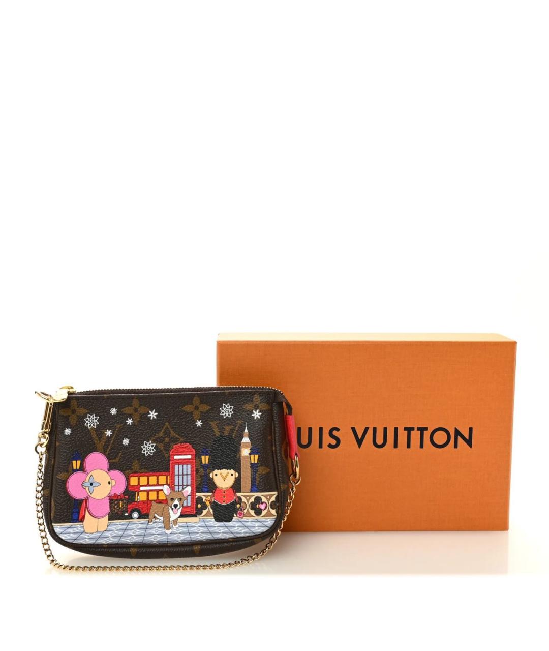 LOUIS VUITTON Коричневая сумка с короткими ручками из канвы, фото 3
