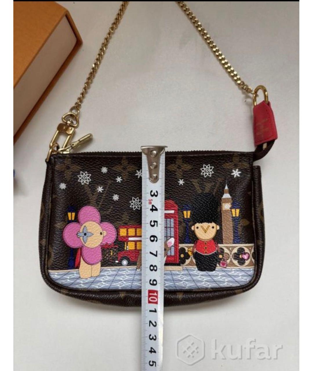 LOUIS VUITTON Коричневая сумка с короткими ручками из канвы, фото 5