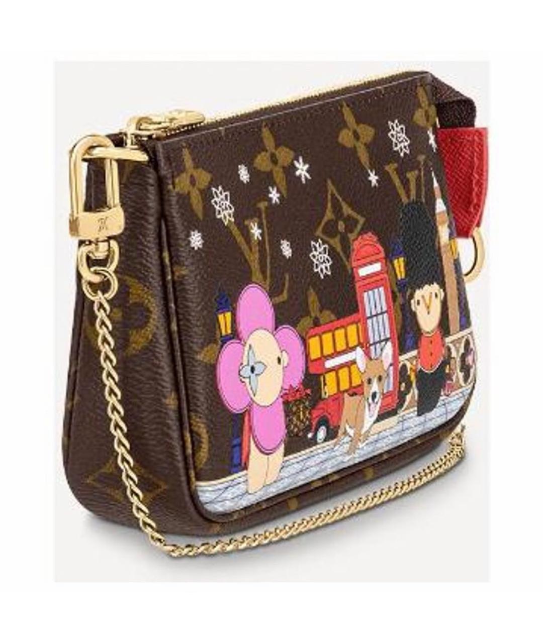LOUIS VUITTON Коричневая сумка с короткими ручками из канвы, фото 2