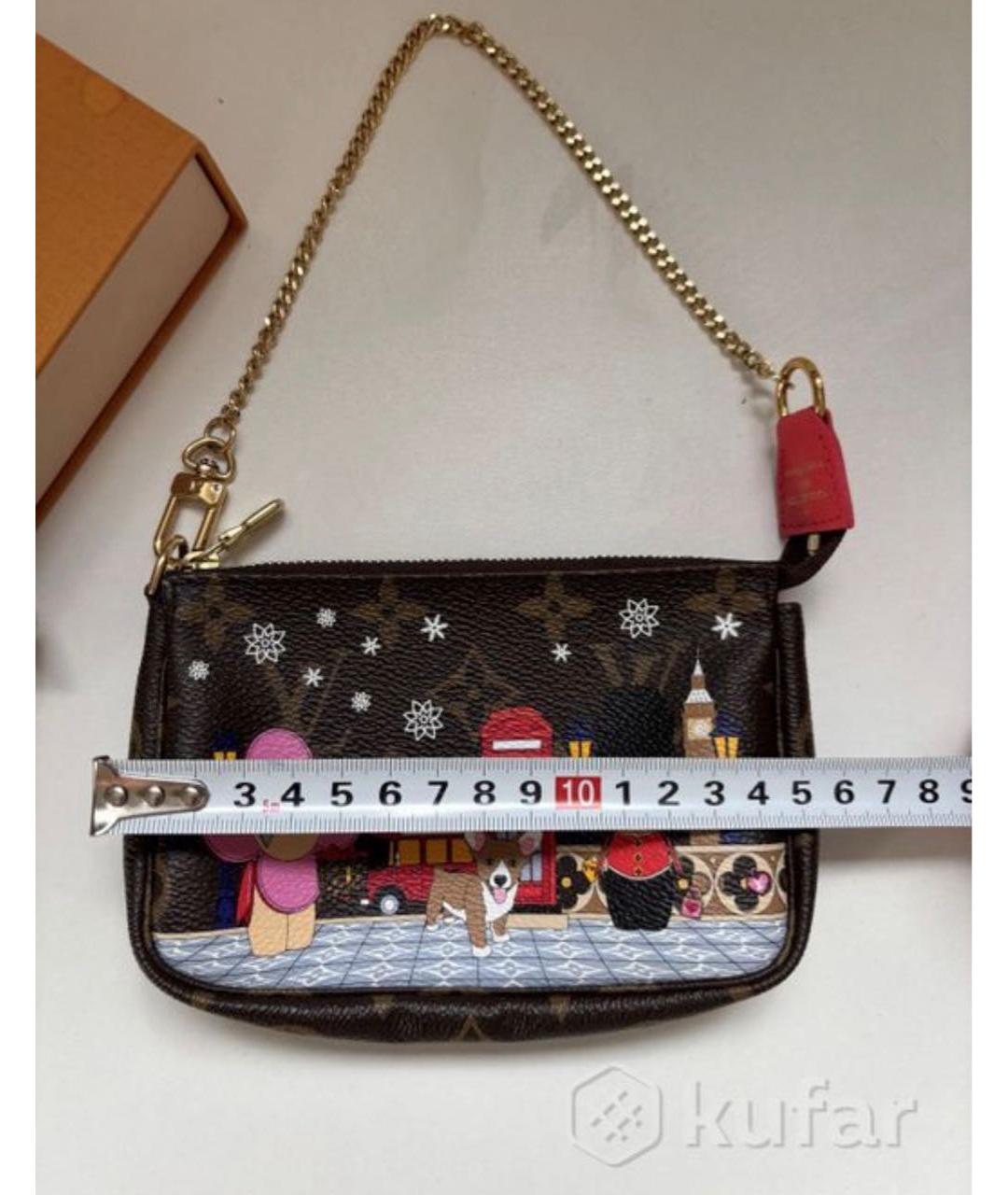 LOUIS VUITTON Коричневая сумка с короткими ручками из канвы, фото 6