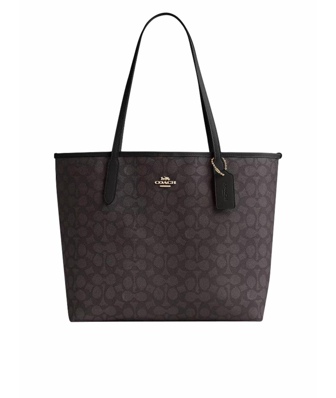 COACH Коричневая кожаная сумка тоут, фото 1