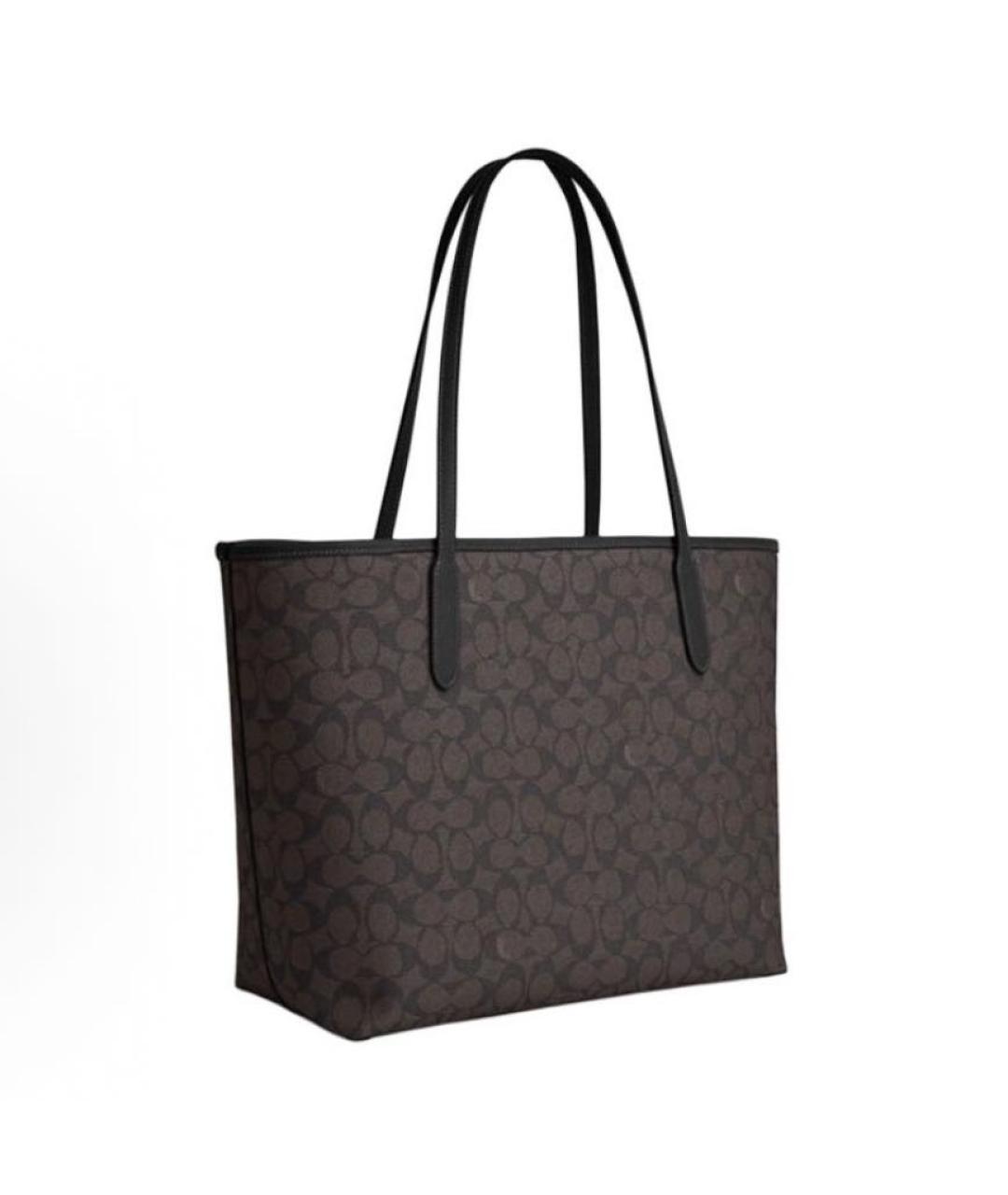 COACH Коричневая кожаная сумка тоут, фото 2