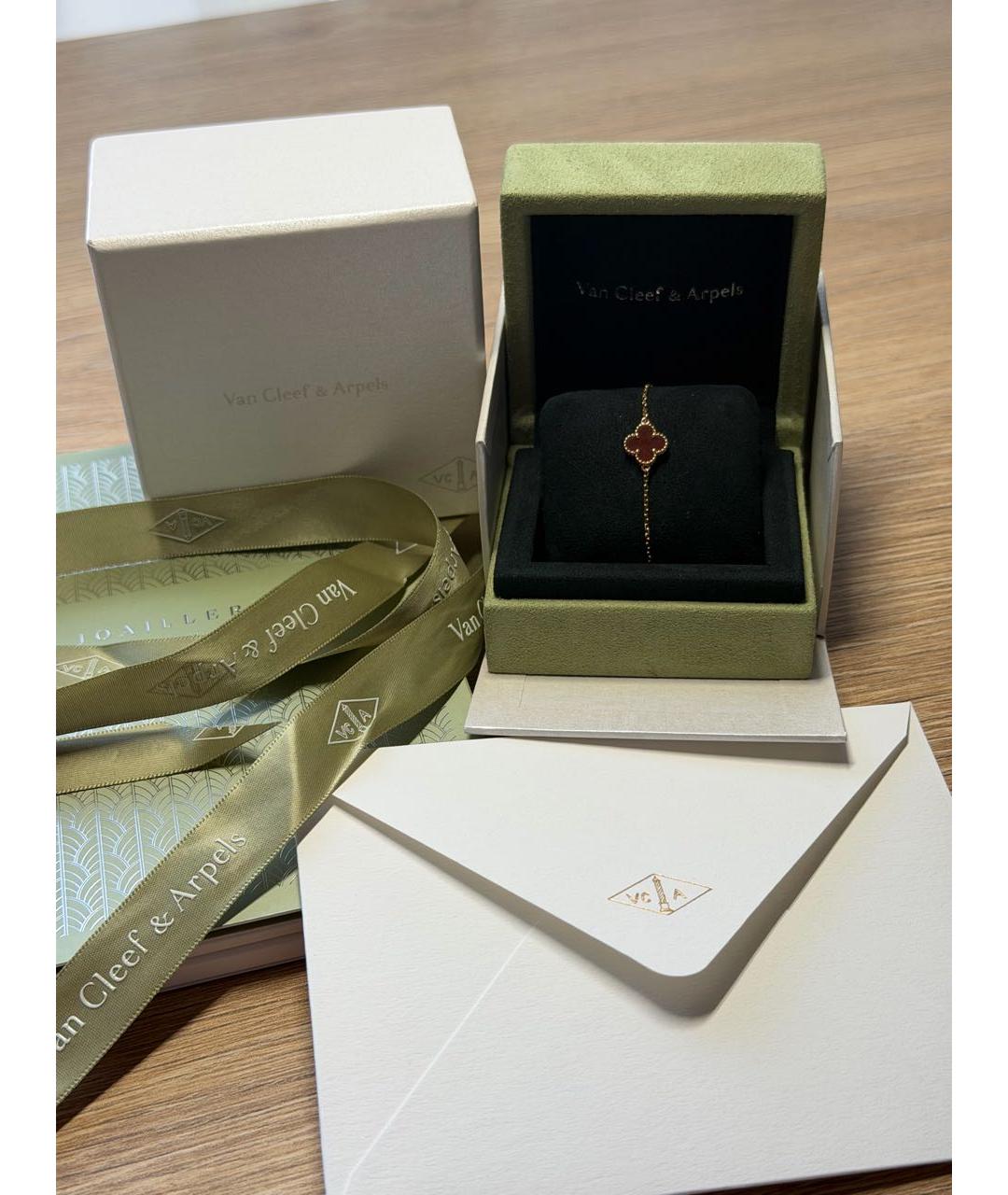 VAN CLEEF & ARPELS Бордовый браслет из розового золота, фото 4