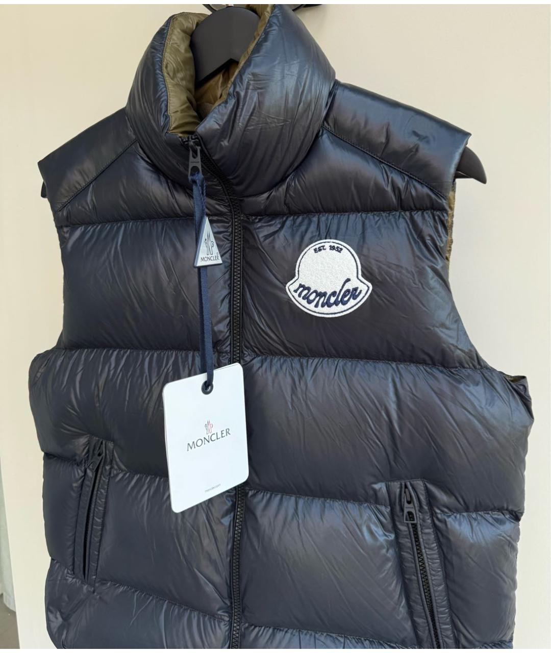 MONCLER Темно-синий жилет, фото 6