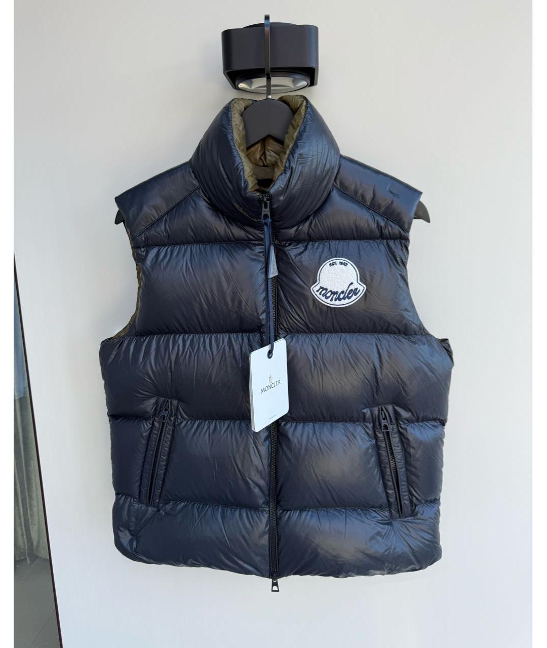 MONCLER Темно-синий жилет, фото 5