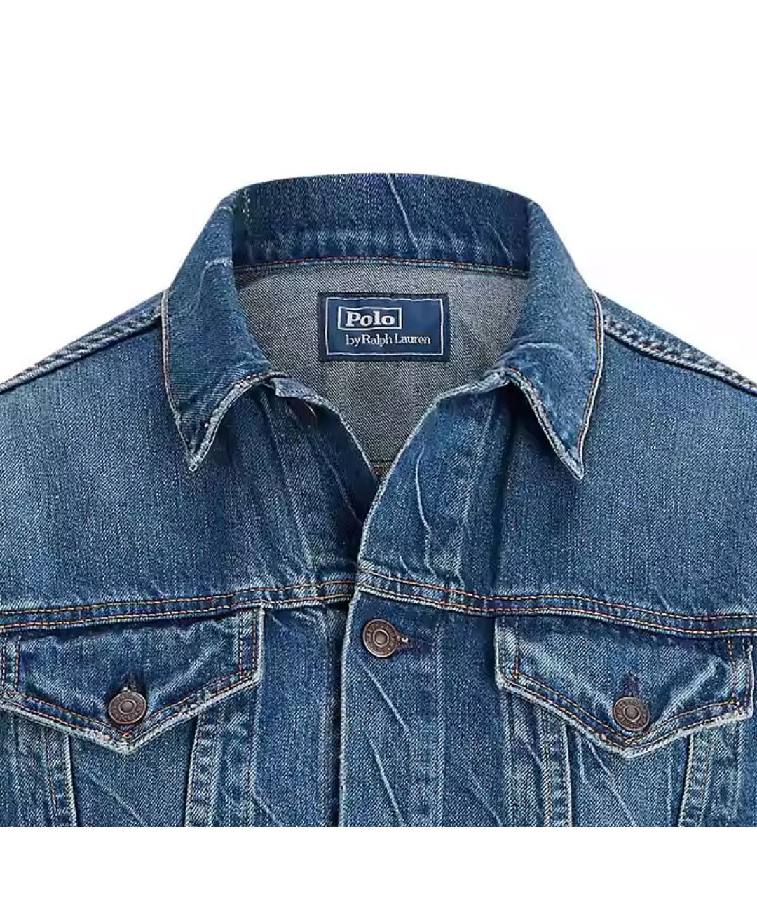 POLO RALPH LAUREN Синяя деним куртка, фото 3