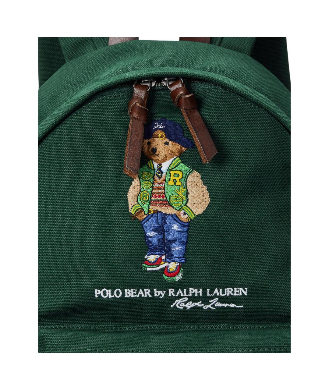 POLO RALPH LAUREN Зеленый тканевый рюкзак, фото 5