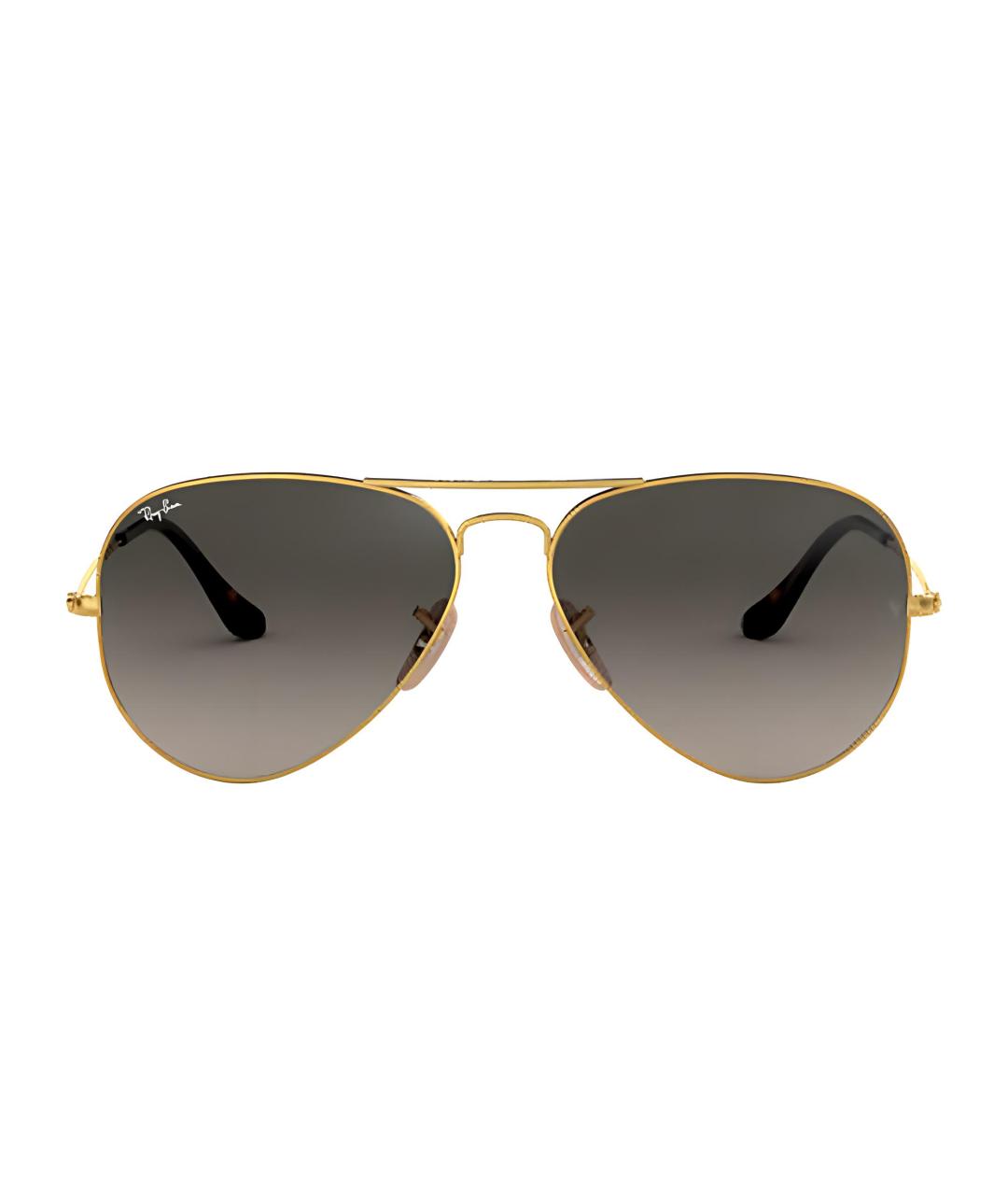 RAY BAN Золотые металлические солнцезащитные очки, фото 2