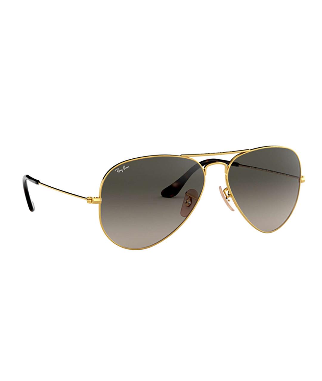 RAY BAN Золотые металлические солнцезащитные очки, фото 3