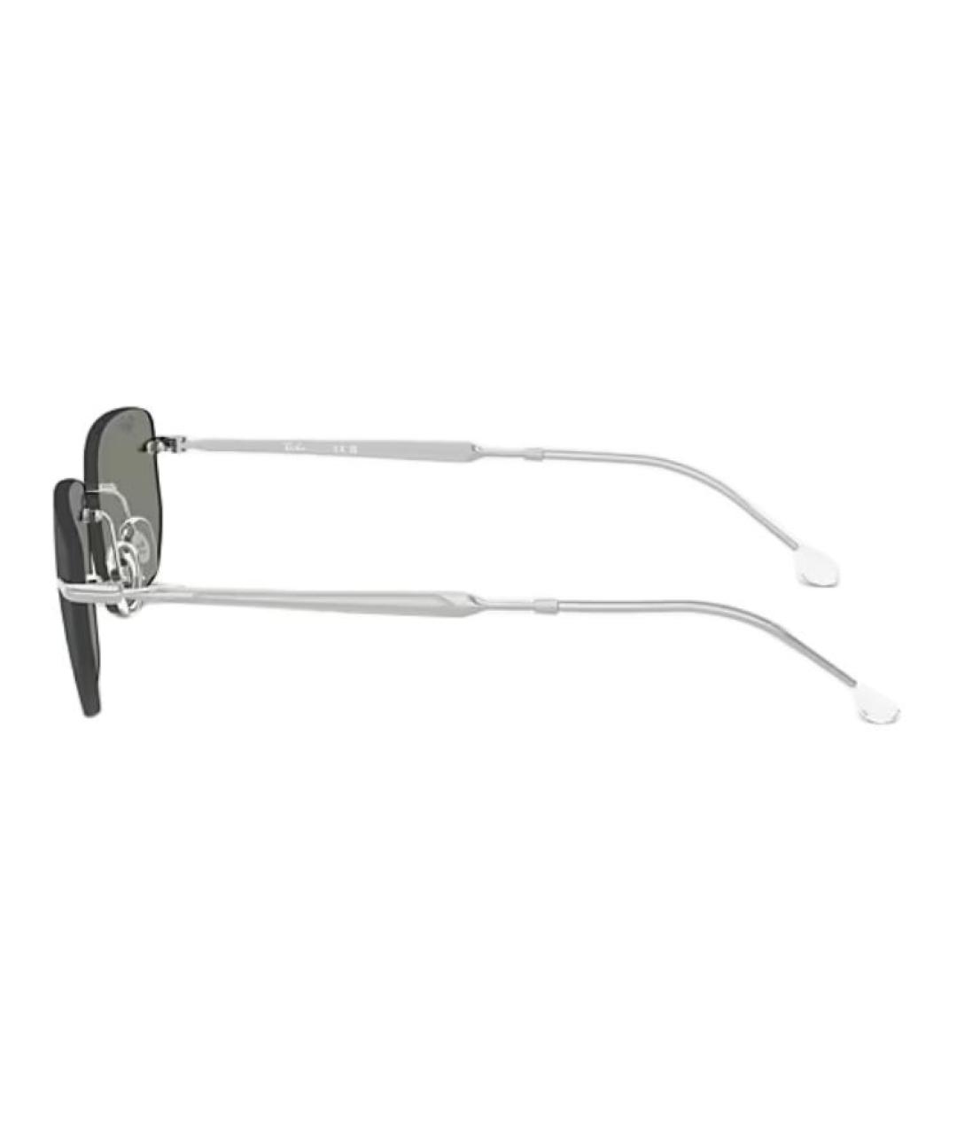 RAY BAN Серебряные металлические солнцезащитные очки, фото 3