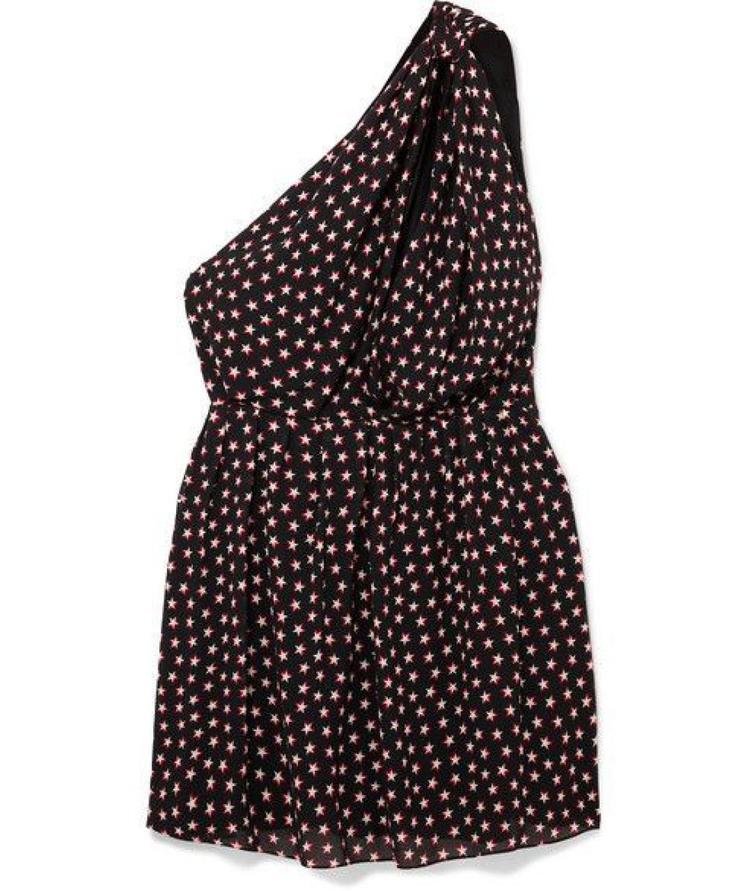 SAINT LAURENT Черное вискозное коктейльное платье, фото 1