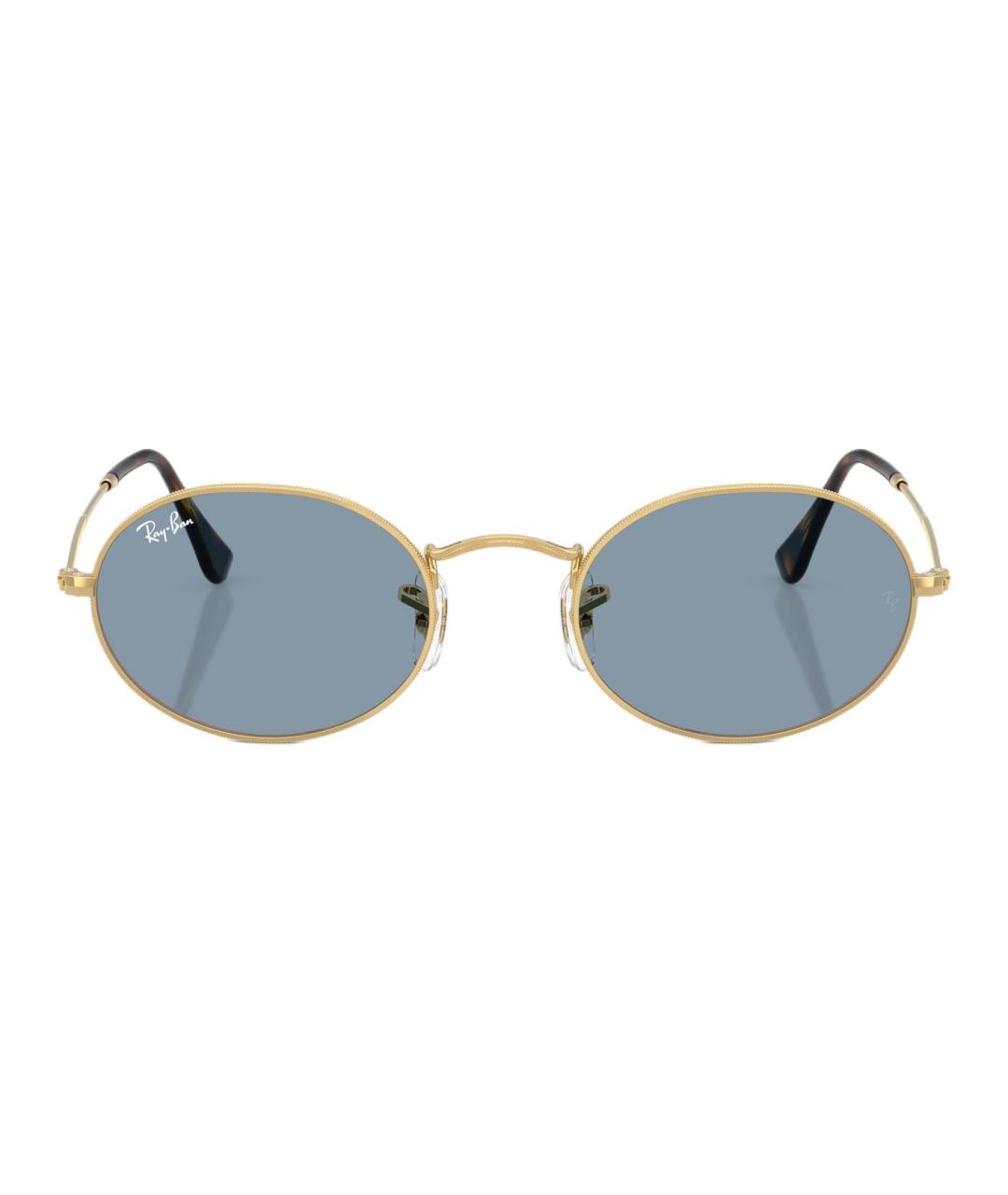RAY BAN Золотые металлические солнцезащитные очки, фото 2