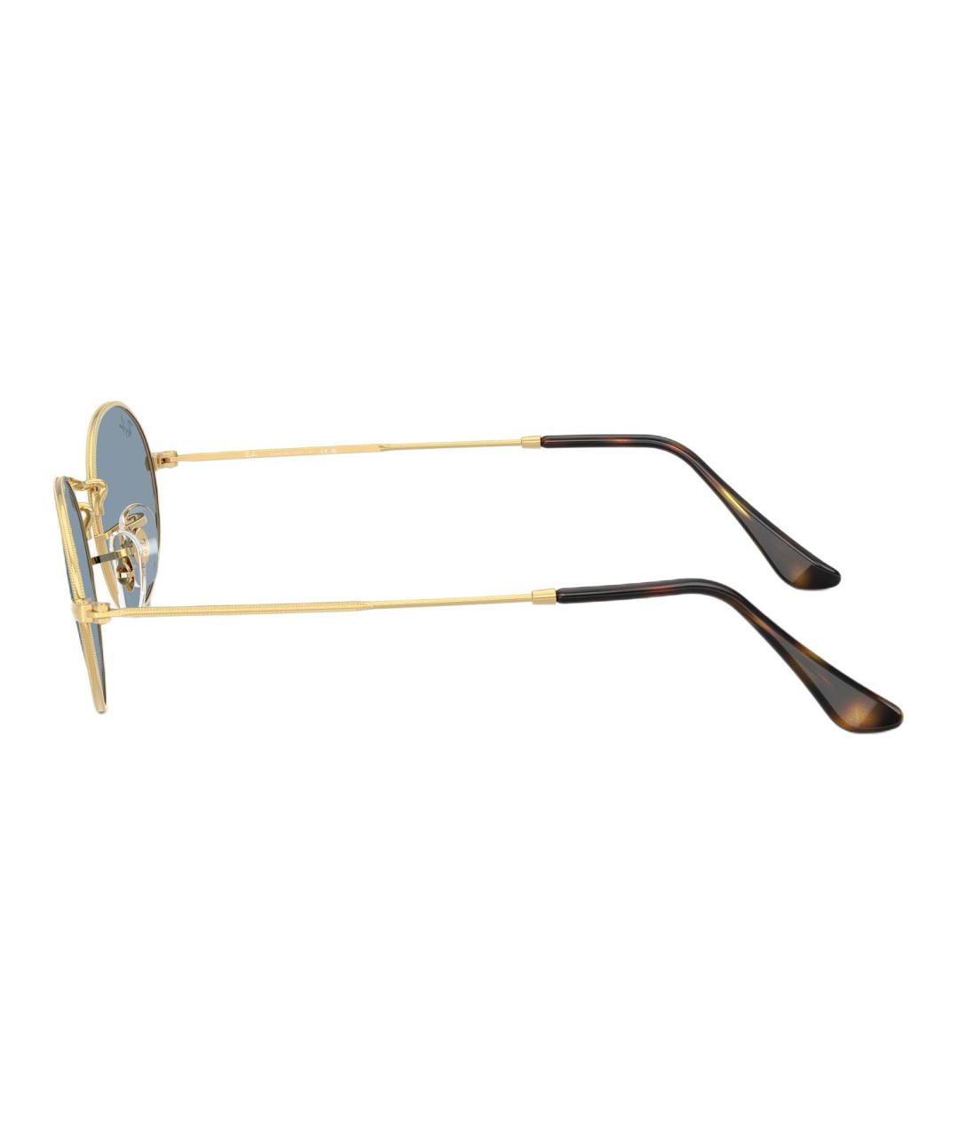 RAY BAN Золотые металлические солнцезащитные очки, фото 5