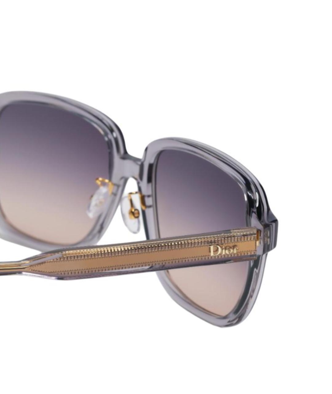 CHRISTIAN DIOR Серые пластиковые солнцезащитные очки, фото 4