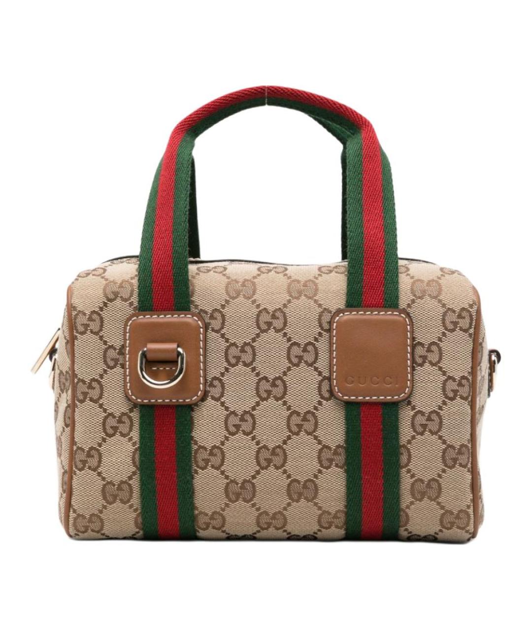 GUCCI Бежевая сумка через плечо из канвы, фото 1