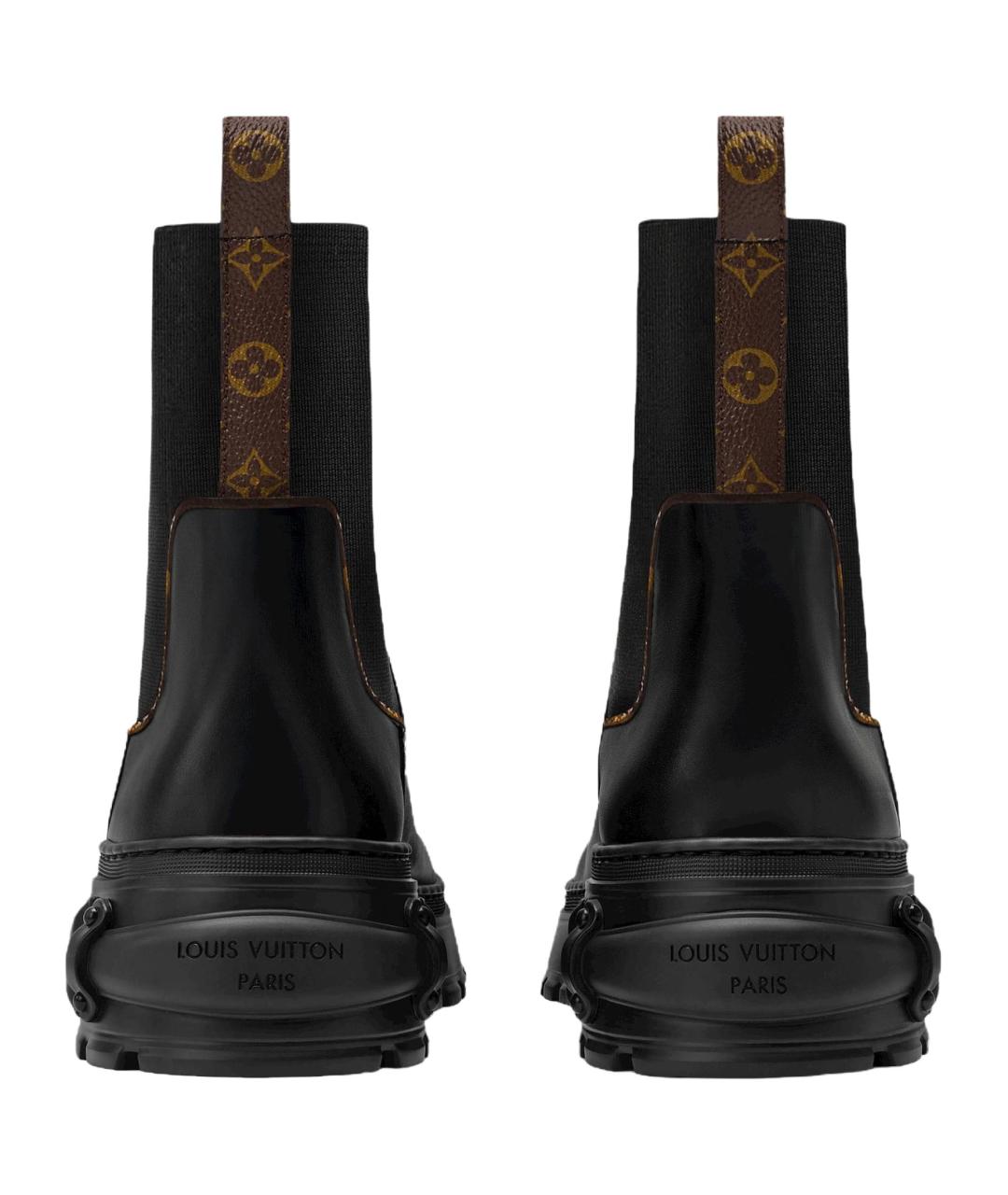 LOUIS VUITTON Черные кожаные ботинки, фото 5