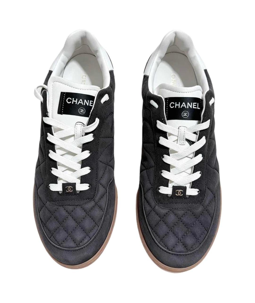 CHANEL Черные низкие кроссовки / кеды, фото 4
