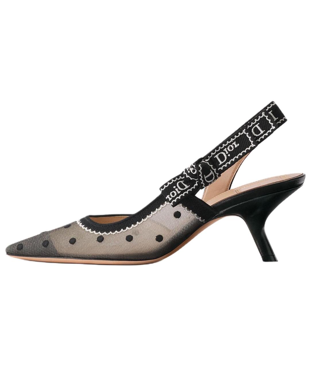 CHRISTIAN DIOR Черные текстильные туфли, фото 2