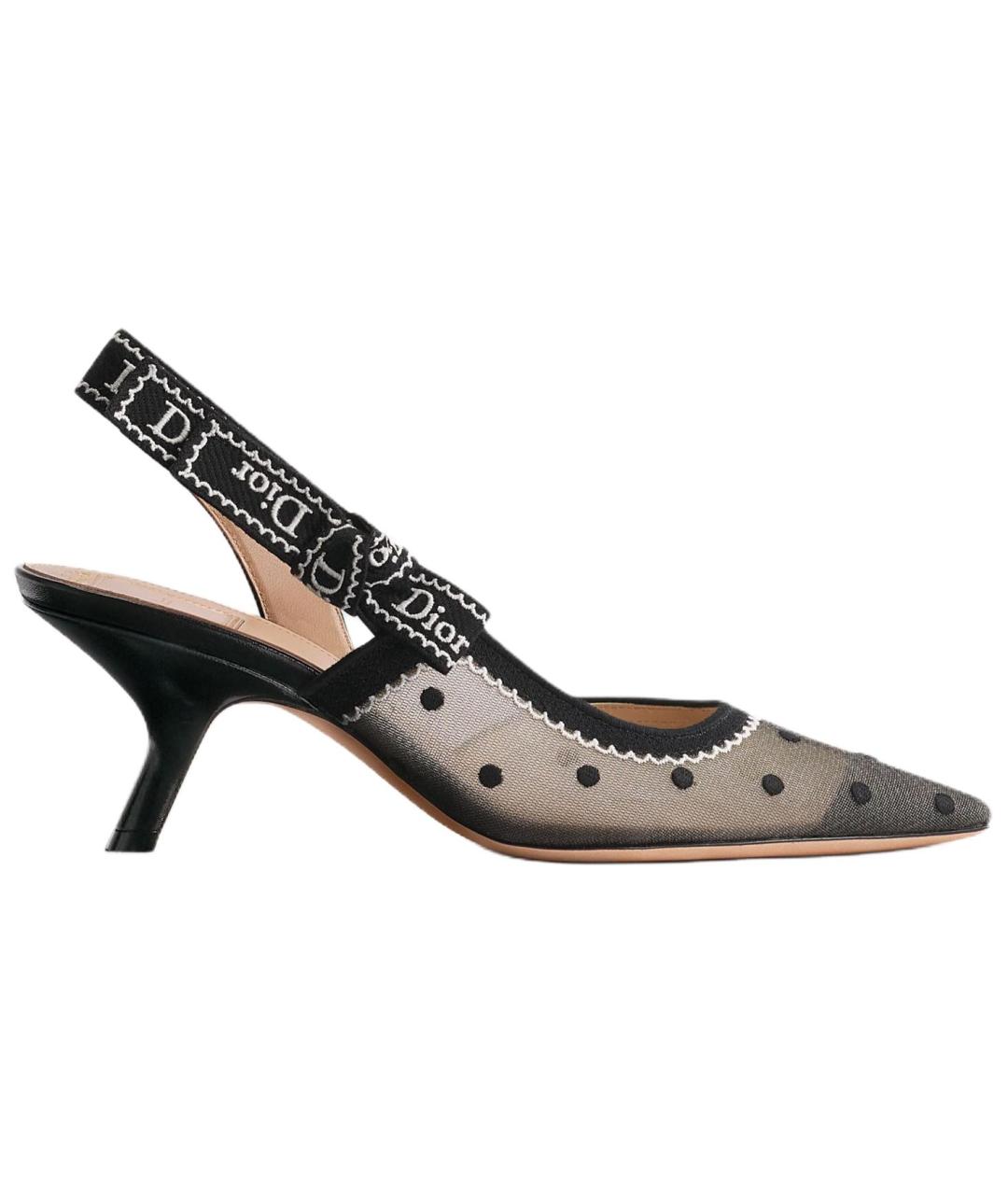 CHRISTIAN DIOR Черные текстильные туфли, фото 1