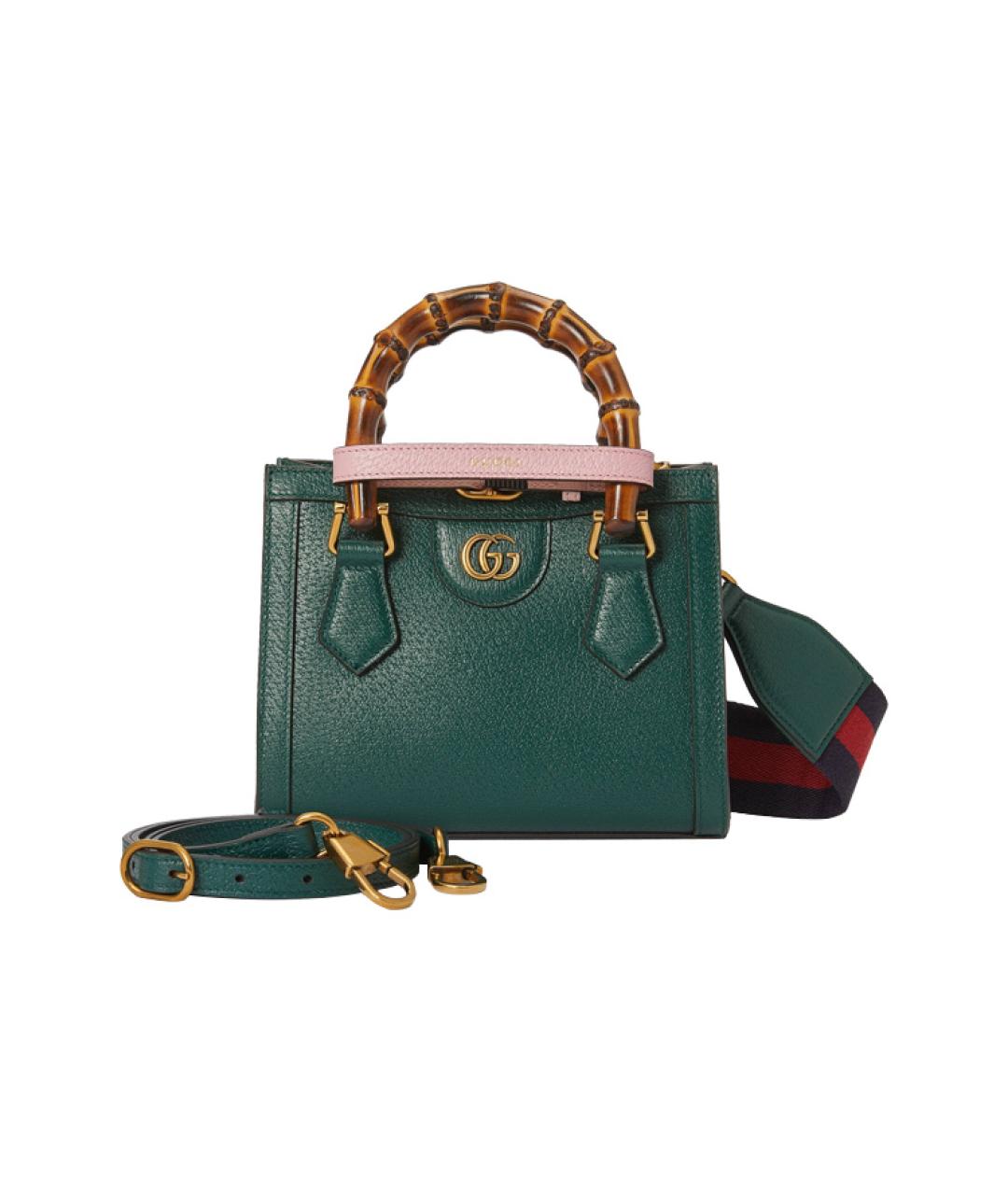 GUCCI Зеленая кожаная сумка через плечо, фото 1