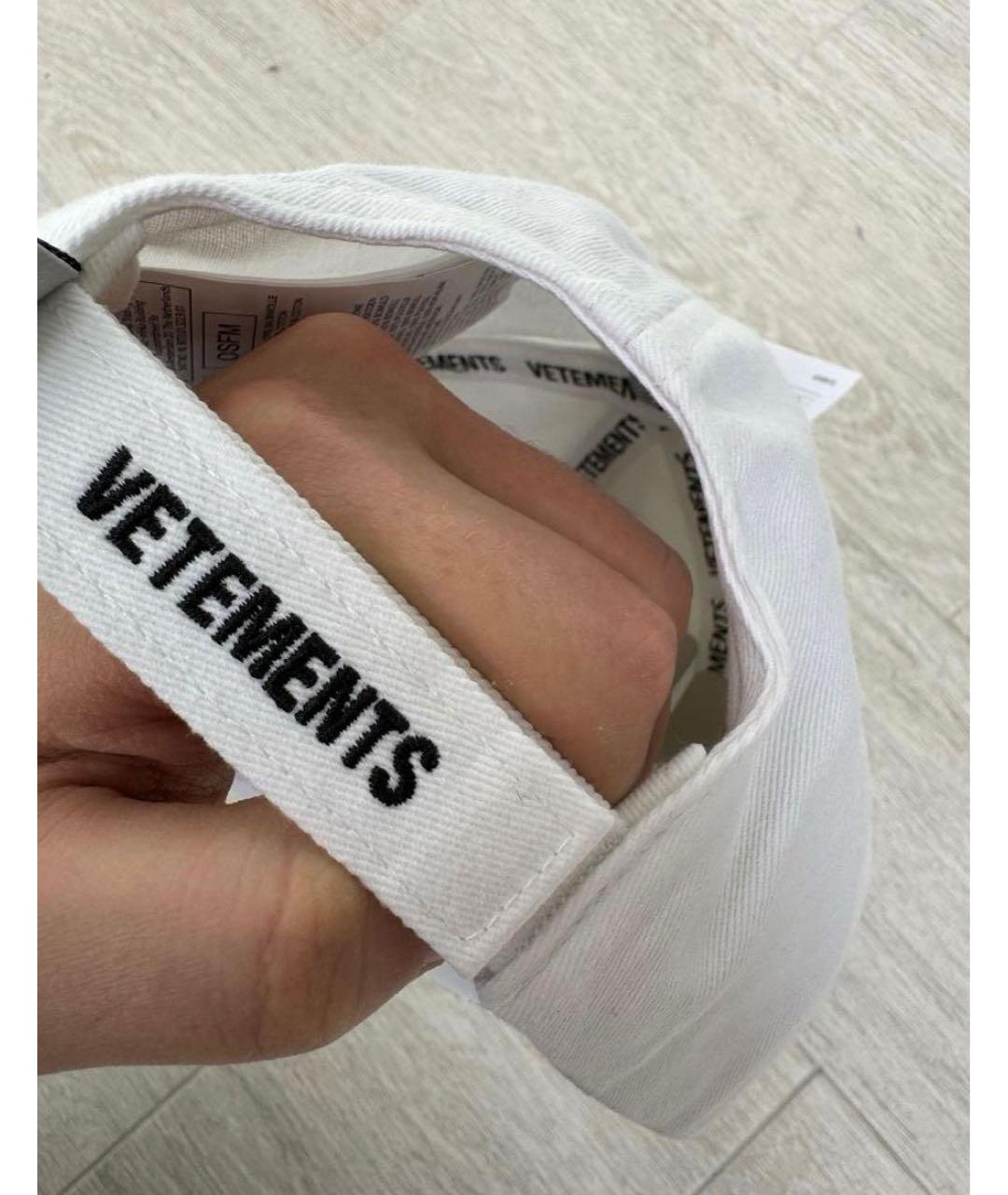 VETEMENTS Белая хлопковая кепка/бейсболка, фото 3