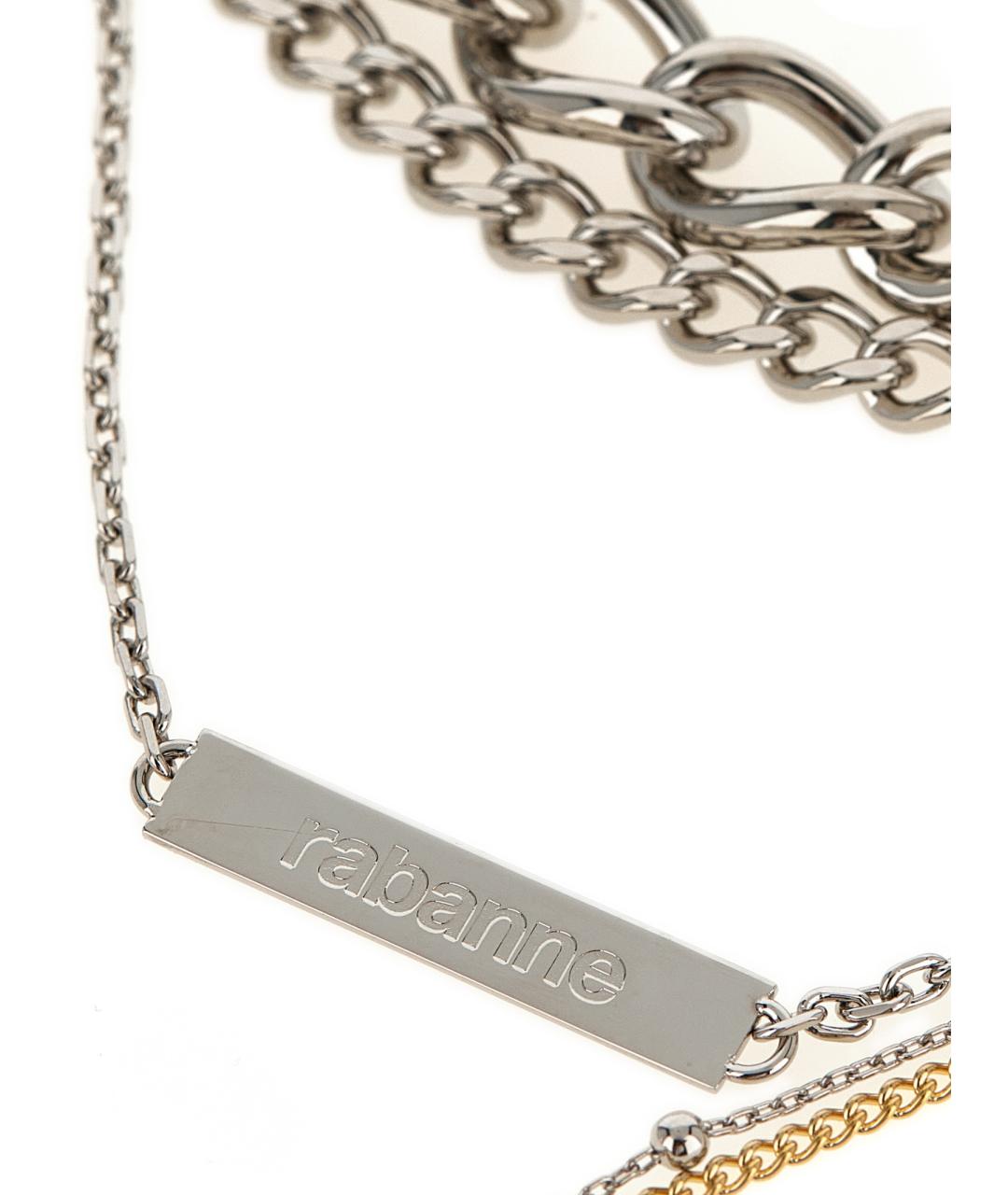 PACO RABANNE Серебряное металлическое колье, фото 2