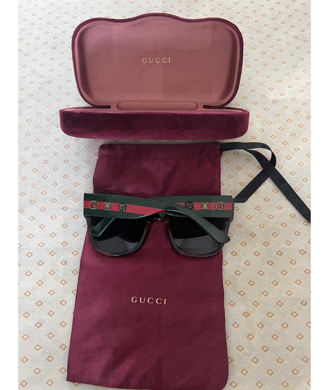 GUCCI Зеленые солнцезащитные очки, фото 4