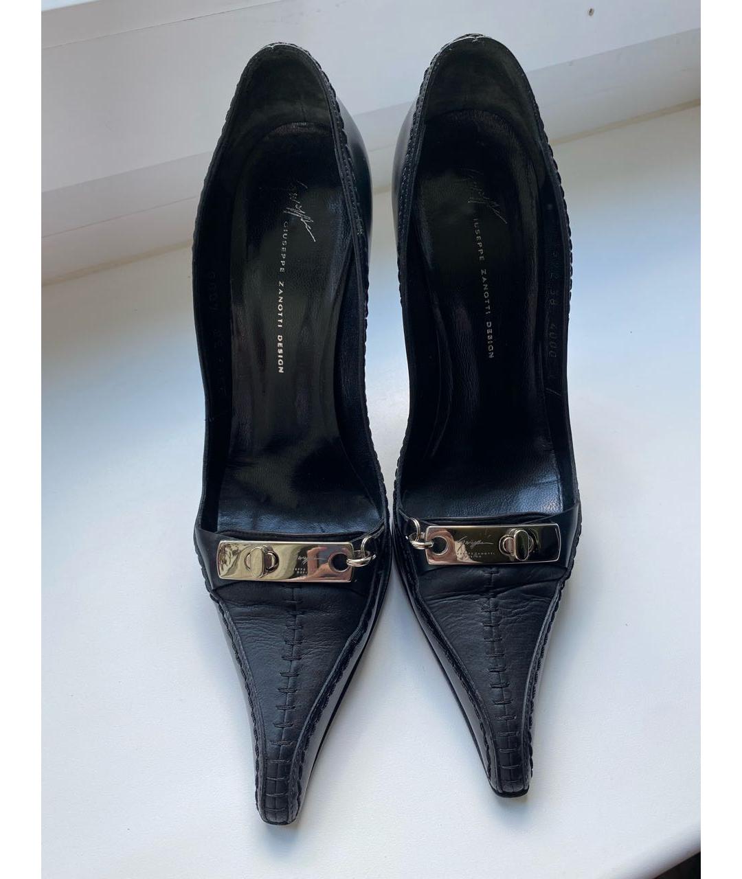 GIUSEPPE ZANOTTI DESIGN Черные кожаные туфли, фото 2