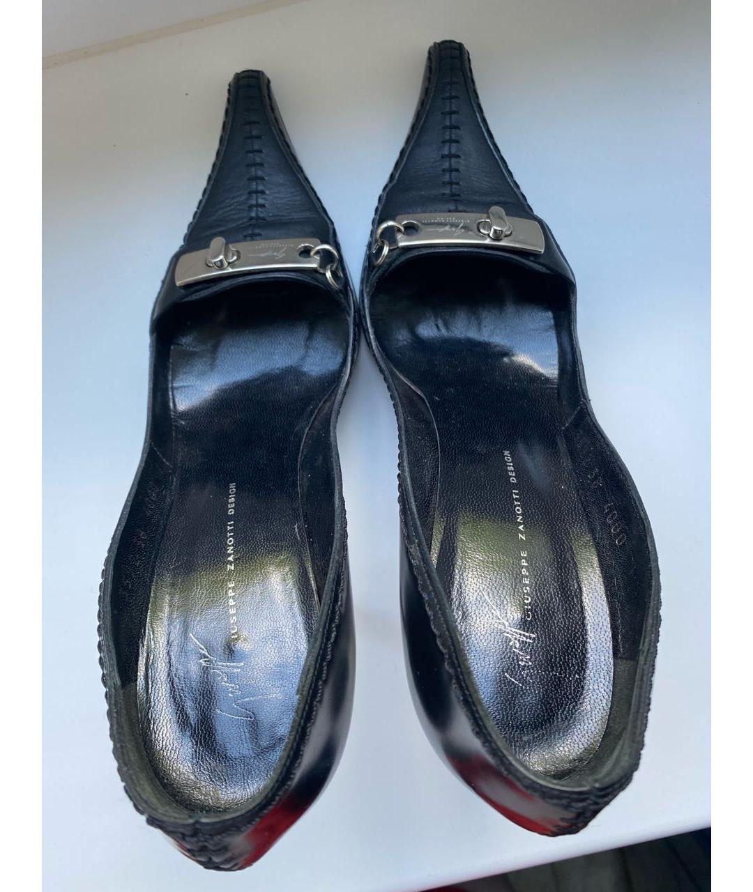 GIUSEPPE ZANOTTI DESIGN Черные кожаные туфли, фото 3